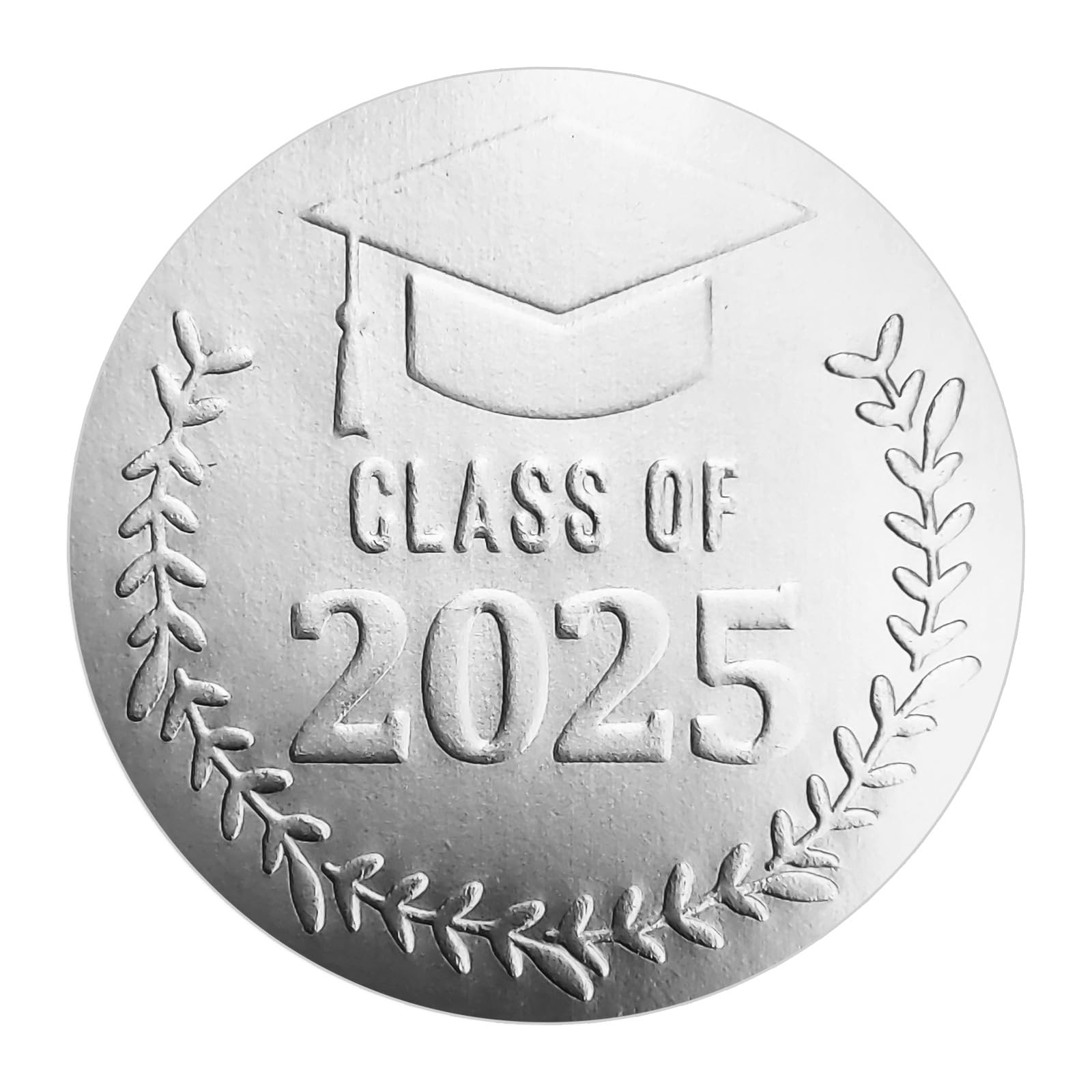 Snapklik.com : 100 X Class Of 2025 Stickers, Graduation Favor Silver ...