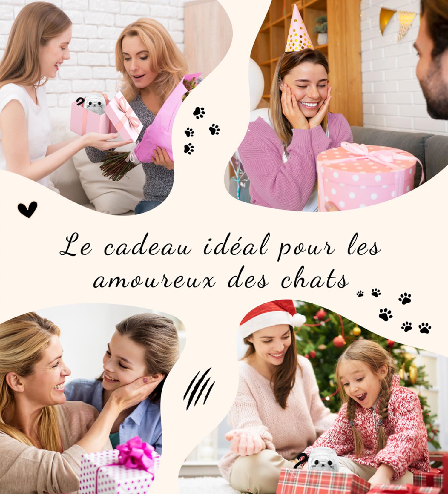 O³ Taza de gato negro, taza de café doble pared 250 ml, taza para infusión, té, Latte Macchiato, capuchino, regalos de Navidad, San Valentín, cumpleaños mujer, hombre, mamá, amiga (negro)