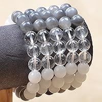 Vista 608 de MASSIVE BEADS Pulsera elástica de yoga hecha a mano con piedra natural, cristal curativo, energía, regalos para adultos unisex de 0.157 in, 0.236