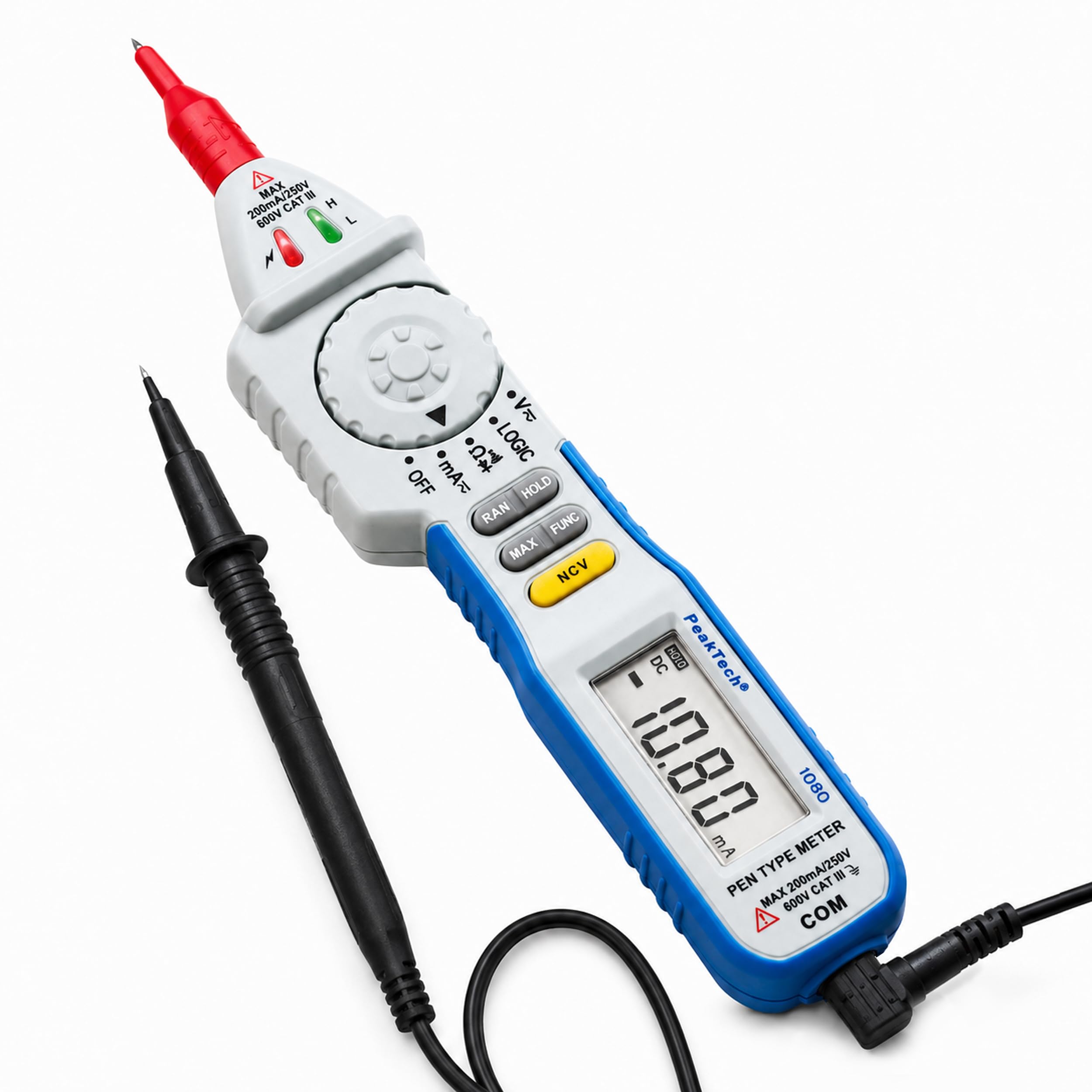 PeakTech P 1080 - Cyfrowy Multimetr piórkowy ~ 2.000 zliczeń ~ 600V AC/DC ~ z NCV