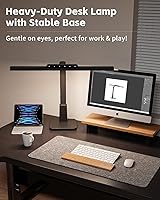 Vista 5 de LED Desk Lamp for Home Office with Base, Dimmable Eye-Caring Computer Light with Memory & Timer Functions, Flexible Gooseneck Touch Control
