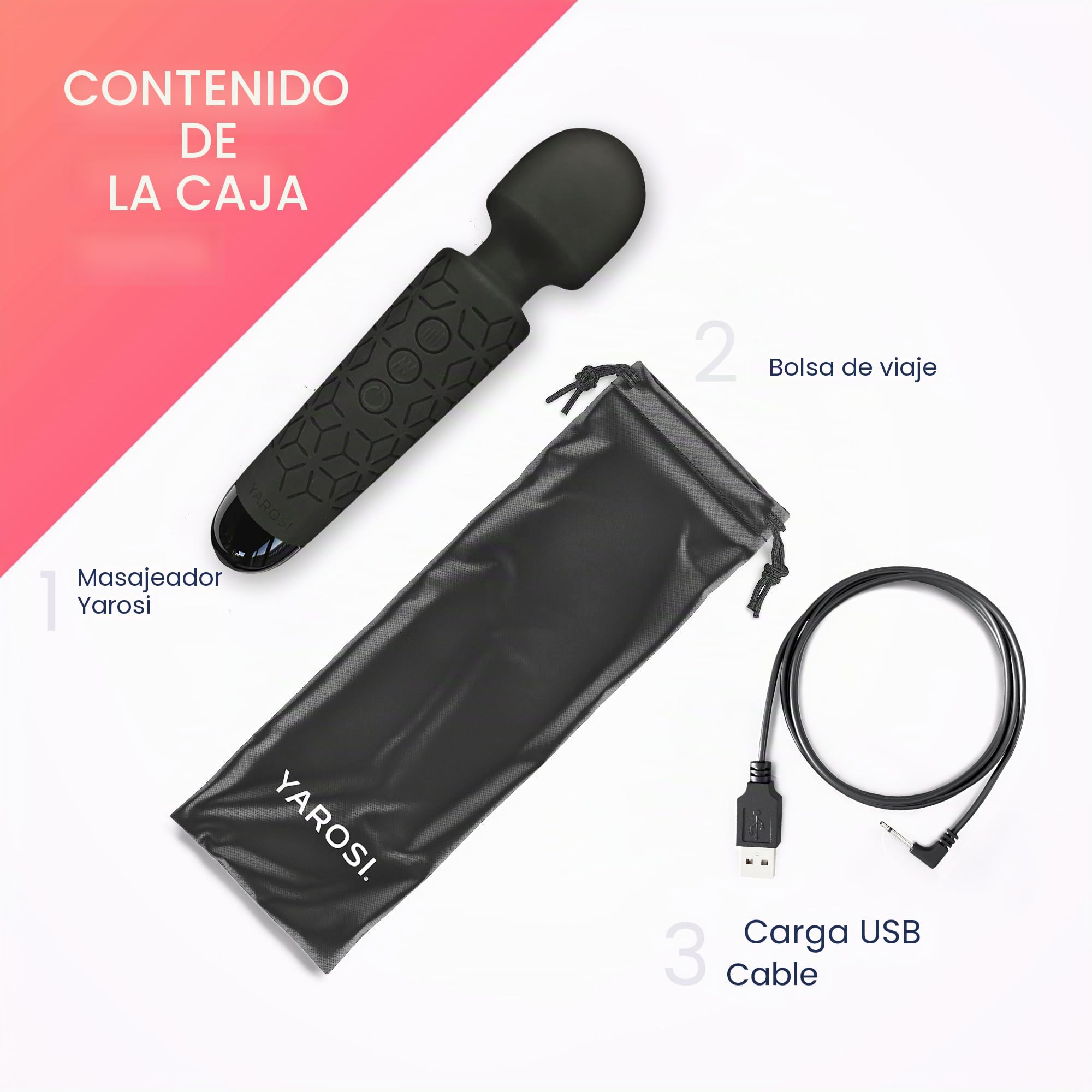 Yarosi Micro – Masajeador inalámbrico personal de Yarosi – más fuerte fuerza terapéutica vibratoria – magia libre de estrés – perfecto para el dolor muscular y la relajación después de tu programa