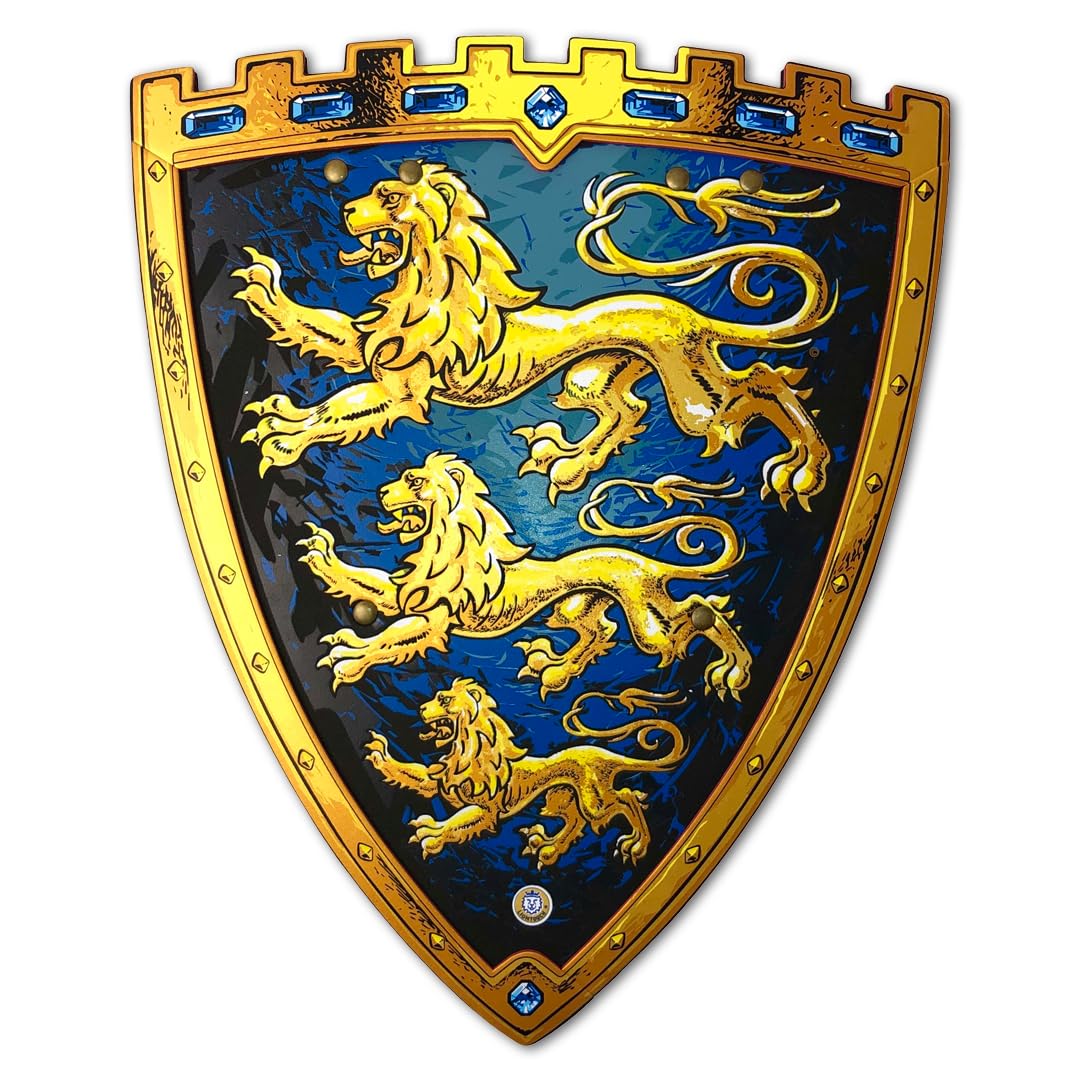 Liontouch - Bouclier du Roi Lion Triple | Jeu De Simulation Médiéval en Mousse pour Enfants Prêts pour des Aventures Chevaleresques | Armes & Armures Sécurisées pour Déguisements Royaux