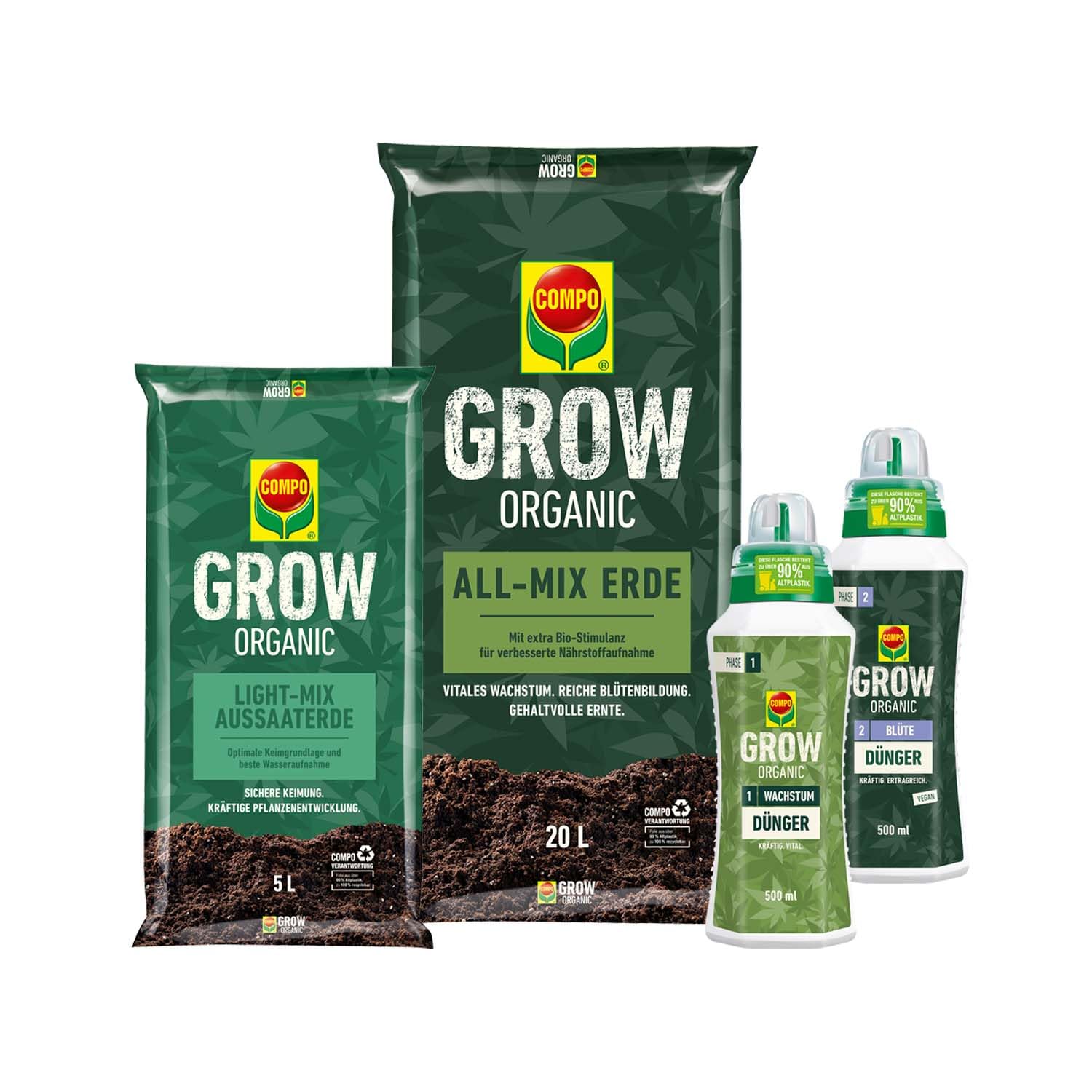 GROW Organic Box S für die Aussaat von Spezialkulturen im Indoor- & Outdoorbereich und eine optimale Wachstums- & Blütenphase Organisch, (Small)