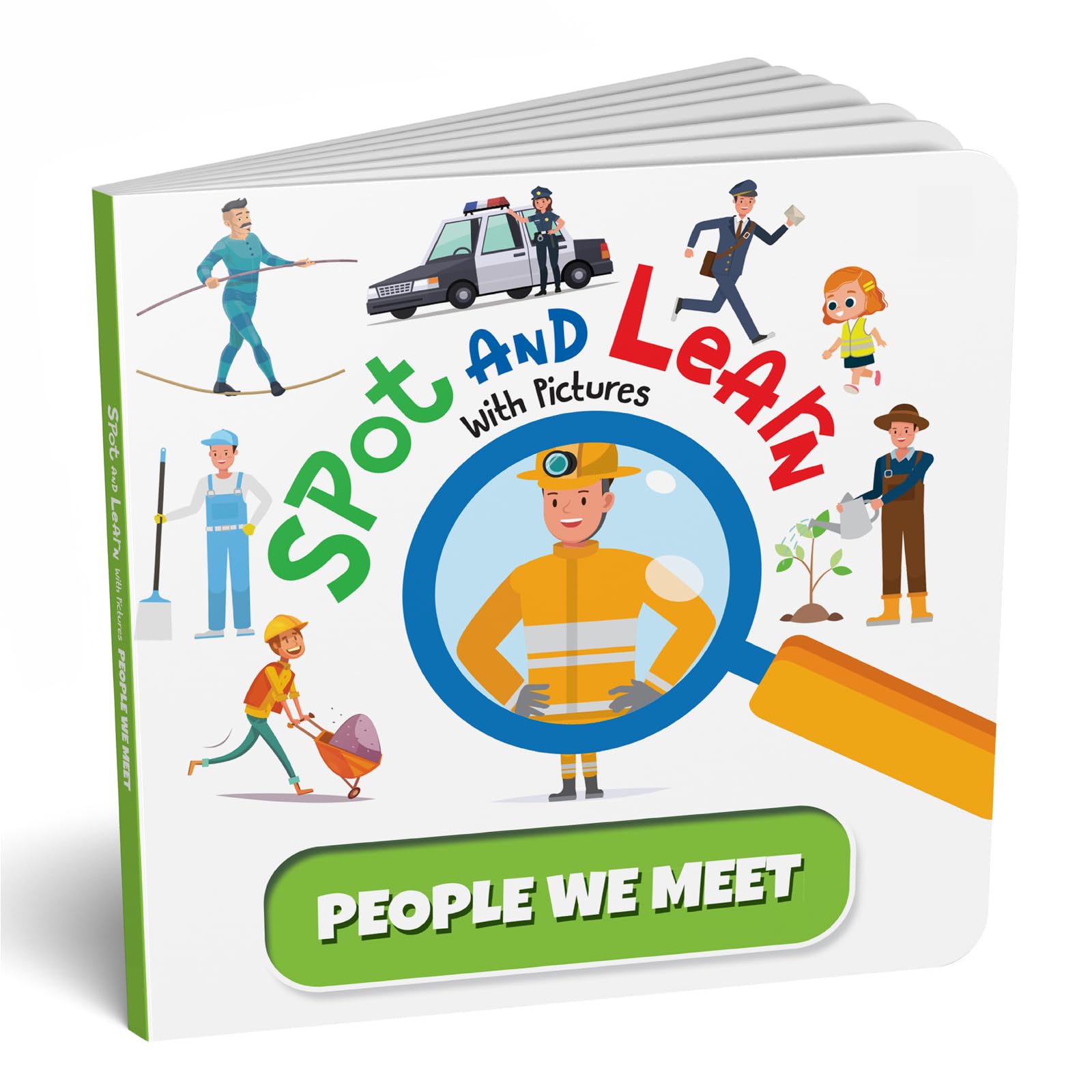 Spot and Learn with Pictures: People We Meet: A Fun & Interactive Board Book to Develop Observation Skills and Vocabulary for Kids, Toddlers [Select Learning]