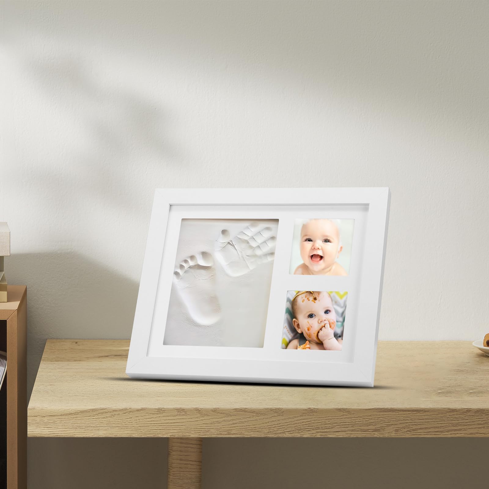 Impronta Mani E Piedi Neonati Kit Cornice Impronte Mani E Piedi Neonato Daslil - Argilla Che Non Si Screpola, Nome Personalizzato, Regalo Per Neonati Cornice Impronte Neonato