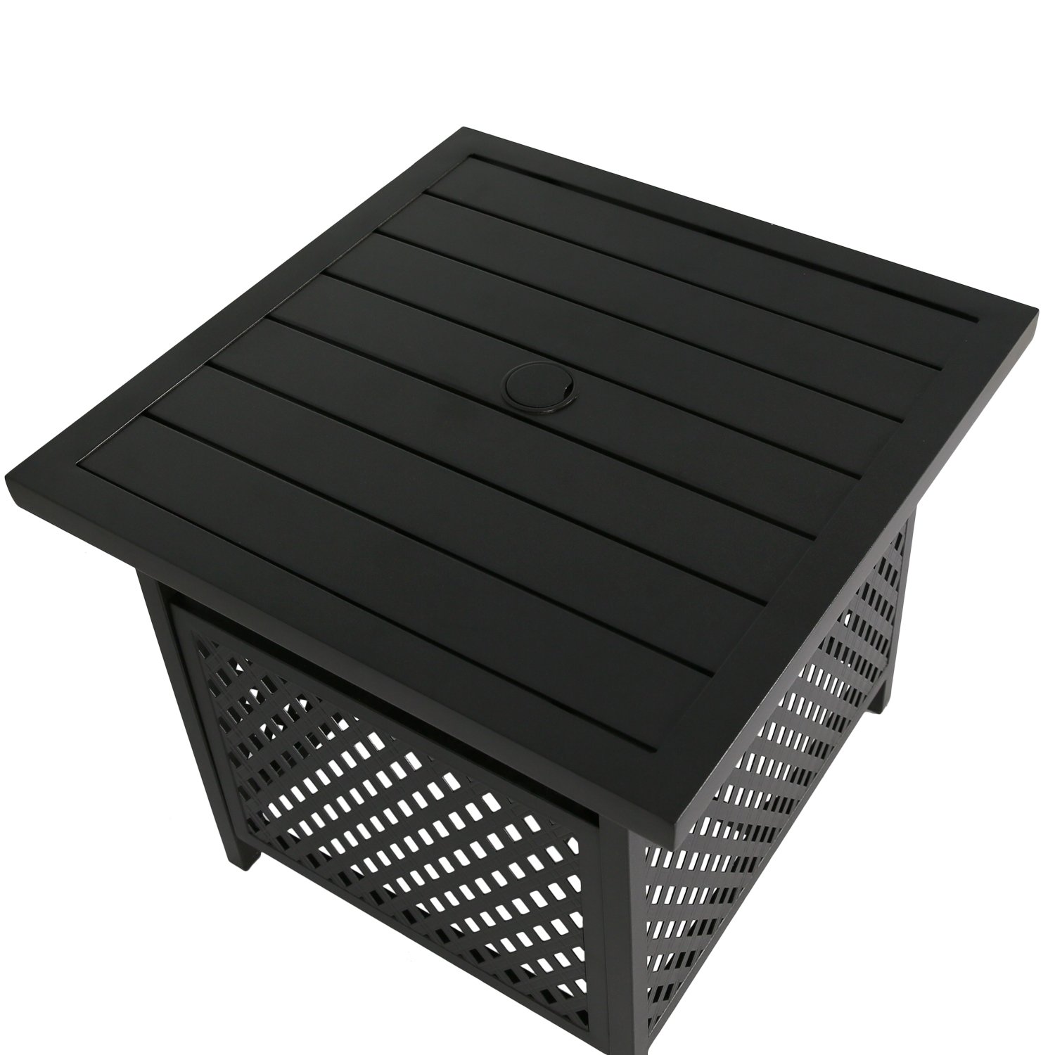 Amazon Com Outdoor Umbrella Side Table Stand Patio Bistro Table With Umbrella Hole Garden Outdoor