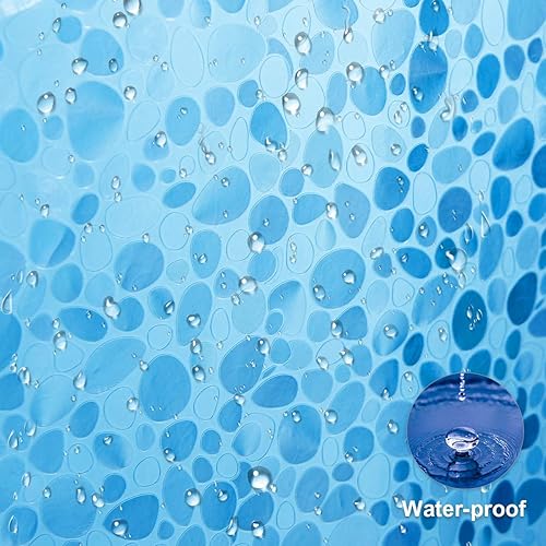 Miniatura 5 de WELTRXE - Cortina de ducha resistente de etilvinilacetato con imanes. Repelente al agua para el baño. No guarda olores. Cortina de ducha sin PVC.