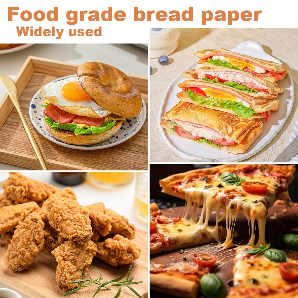 200 sztuk papierowych torebek do burgerów, burgerów, kanapek, 150 x 150 mm, stary styl druku gazet, torebki spożywcze na burgery, przekąski, frytki