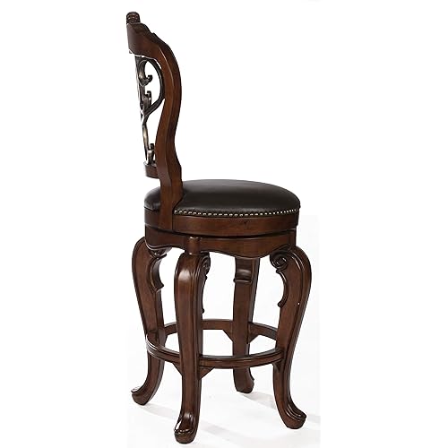 Hillsdale Burrell Swivel Stool, Barstool, Brown Cherry
