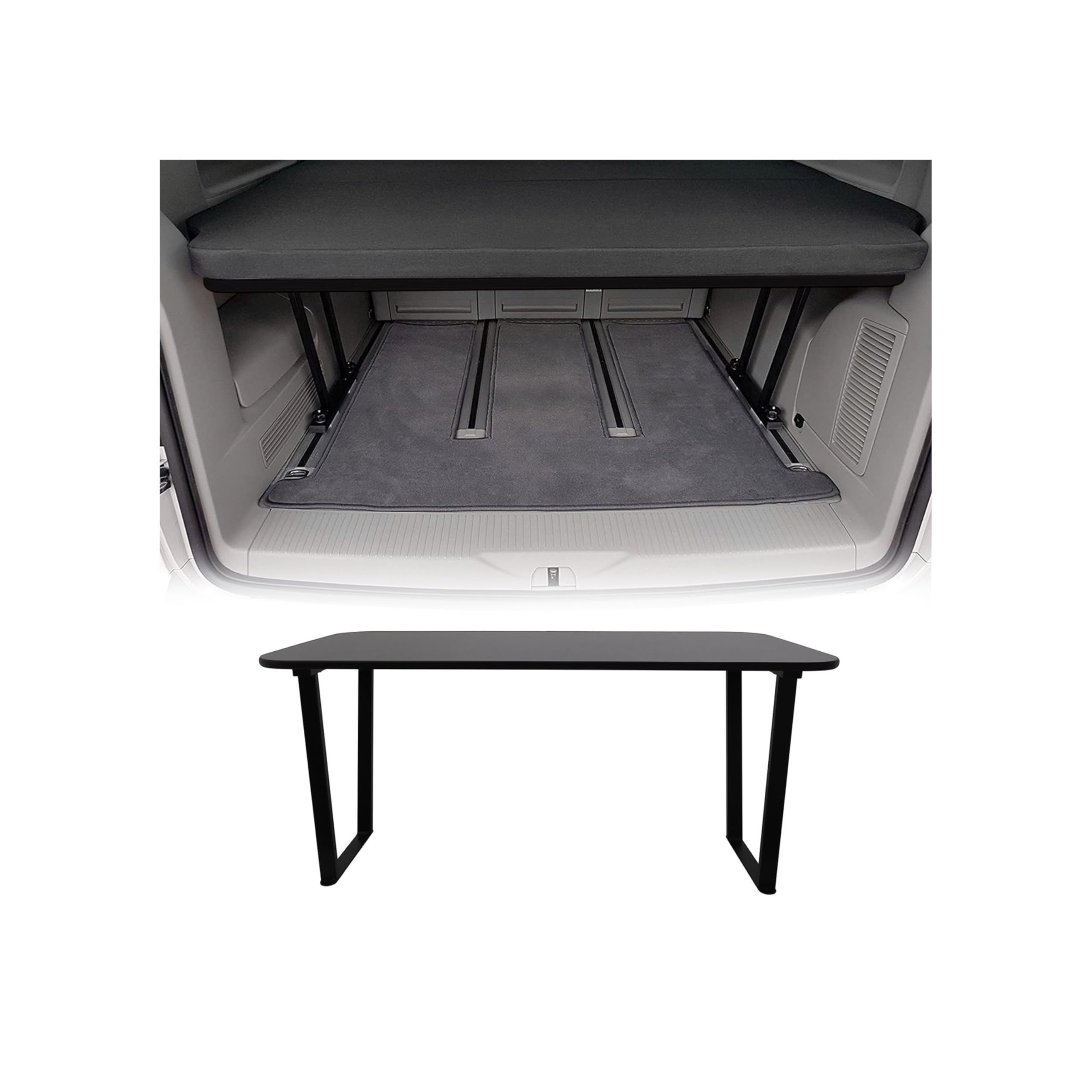 OMAC Multiflexboard Bettverlängerung Ablage kompatibel mit Mercedes Vito W447 2014-2026 Schwarz