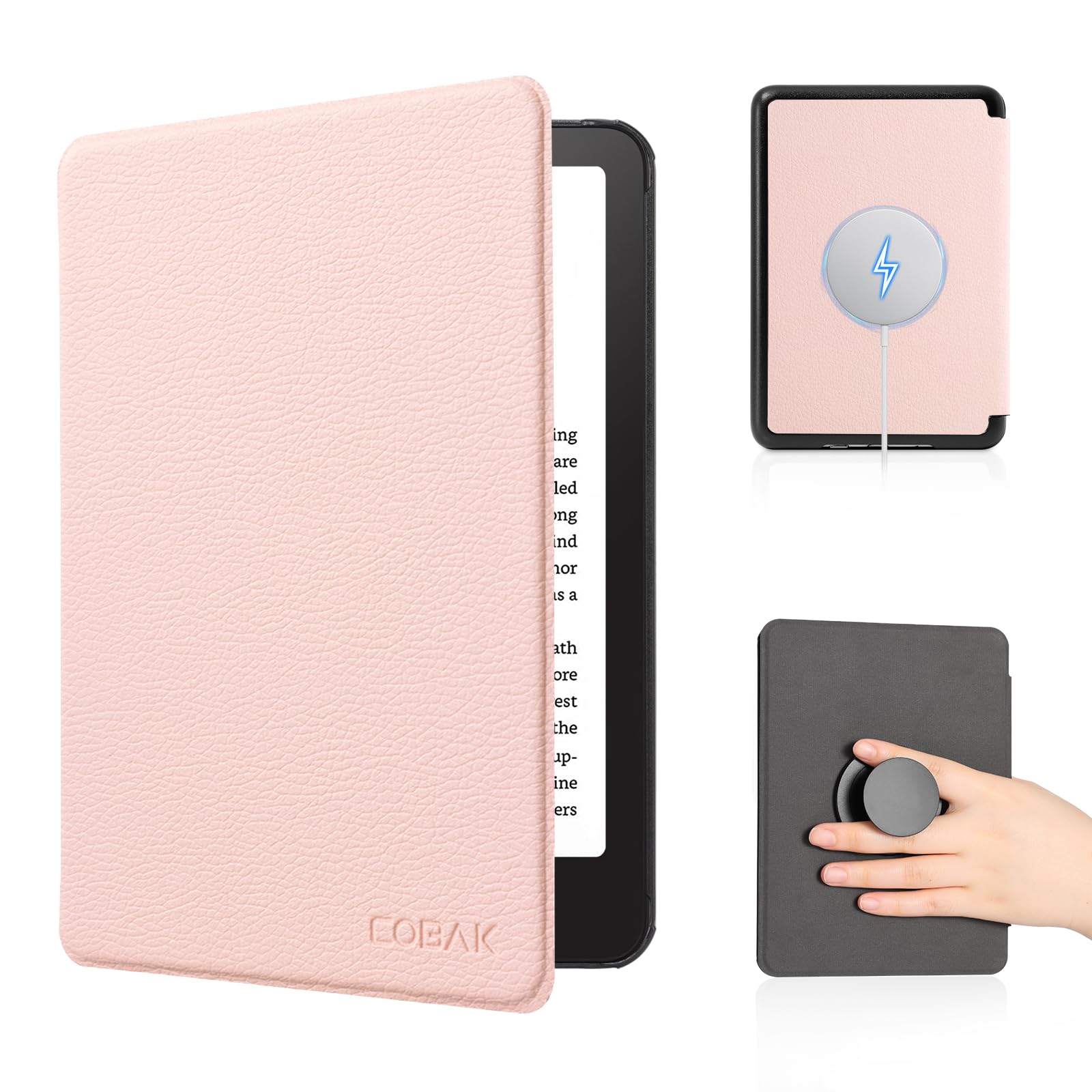 CoBak Case for 6" Kindle 11th Generation 2024/2022 & International Version, Premium PU Leather Smart Cover with Auto Sleep/Wake for 6" E-Reader, Matcha Green — view 16