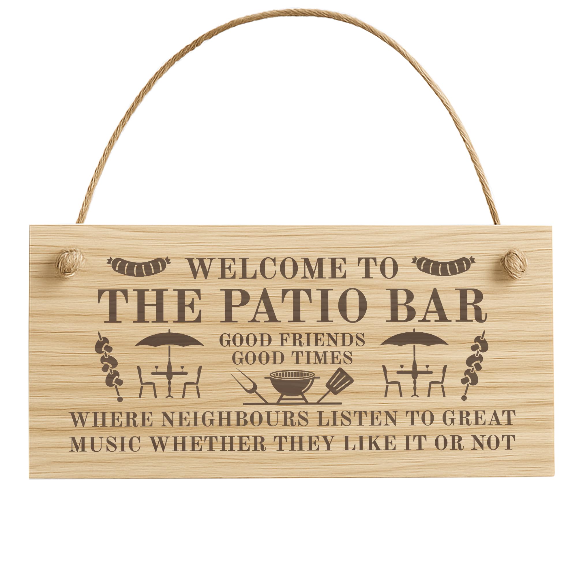 Red Ocean Welcome To The Patio Bar Sign For Garden Engraved Wooden Plaque Welcome Plaque Hanging Door Wall Sign Shed Plaque Friendship Gift
