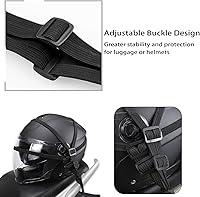 Vista 5 de Correa elástica para casco de motocicleta de 23.6 pulgadas, correa elástica retráctil de malla con 2 ganchos, cuerda elástica para equipaje