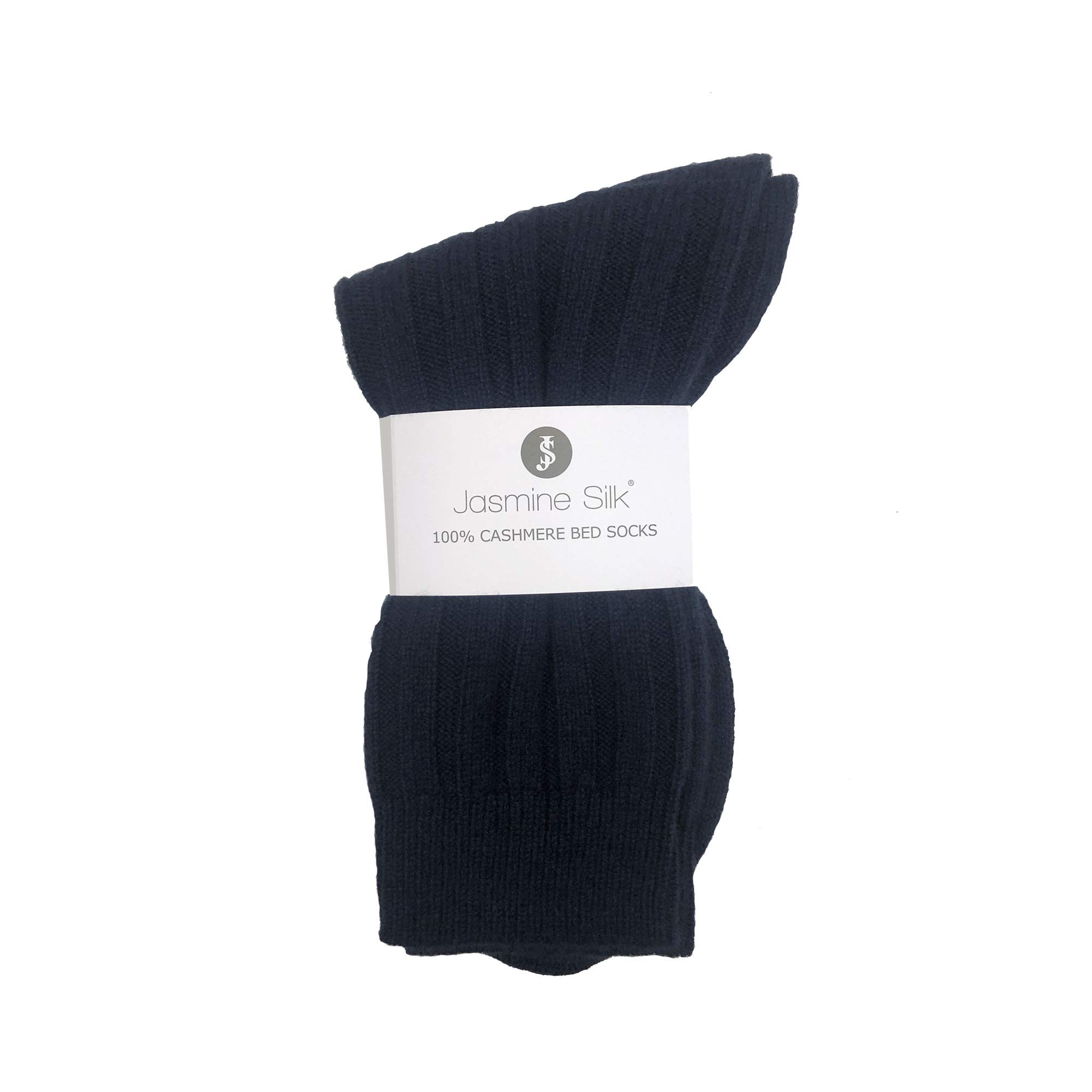 Jasmine Silk Men's Navy Pure Cashmere Bed Socks (Navy)