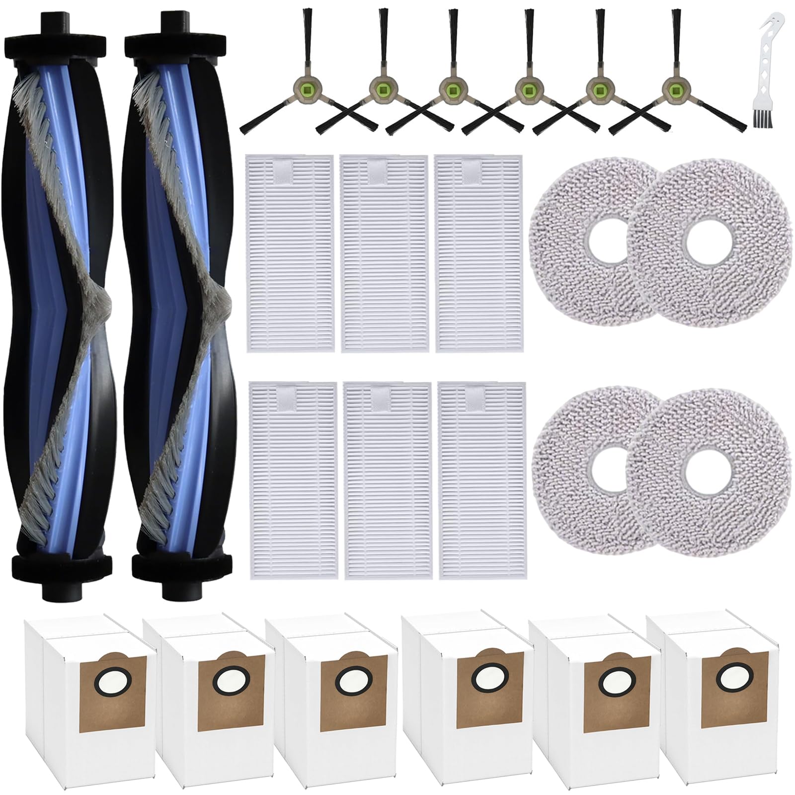 Lot de 25 pièces de rechange pour l'aspirateur robot Lefant M3 - Idéal pour les propriétaires de Lefant M3 - Pièces pour