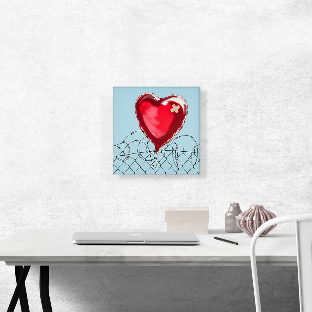 Amazon.com: ARTCANVAS Love Hurts: Barbed Wire Heart Balloon Canvas