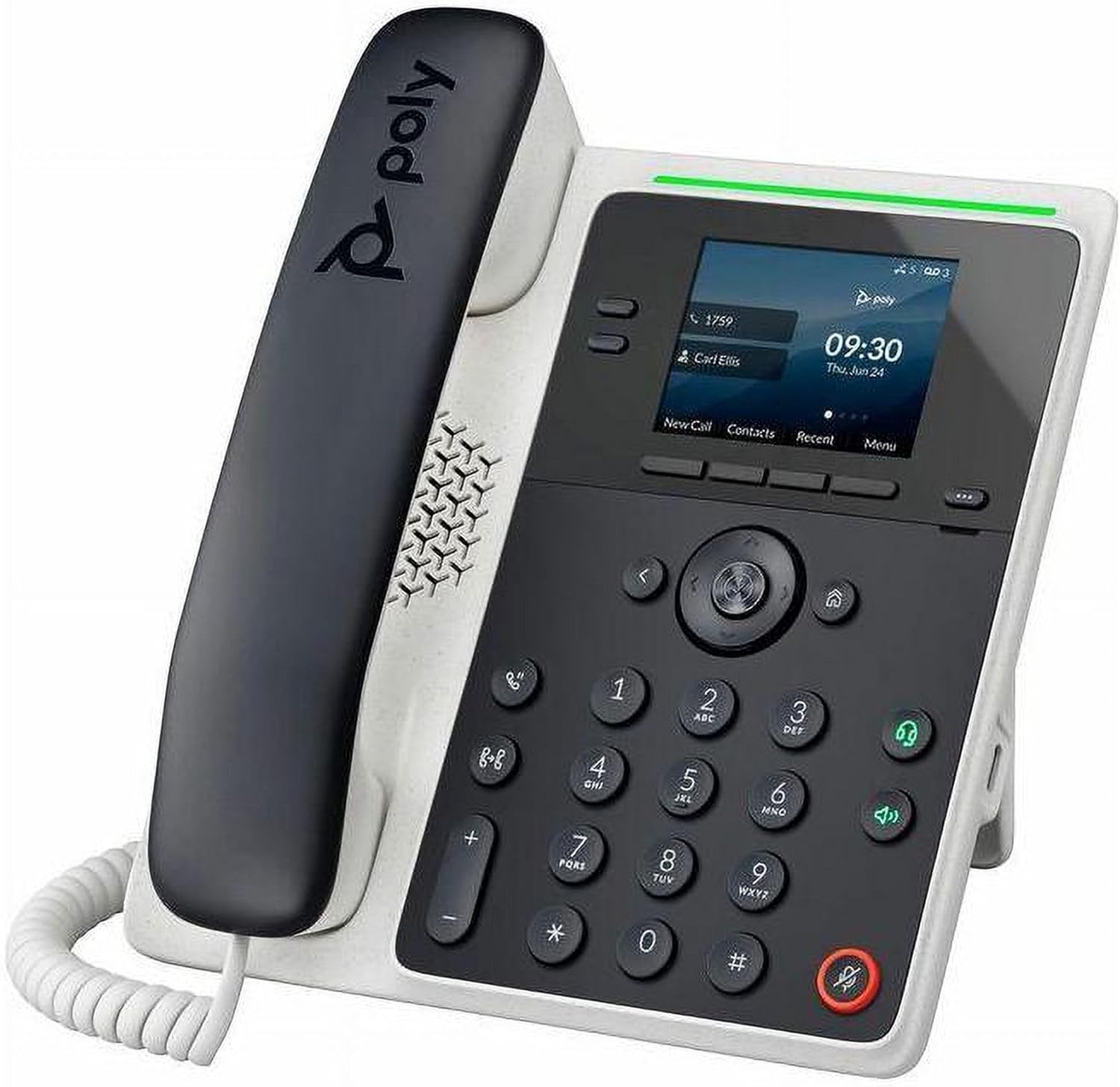 Poly Edge E100 IP Phone – Corded – Corded – Desktop, Wall Mountable – Black – VoIP – 2 x Network (RJ-45) – PoE Ports