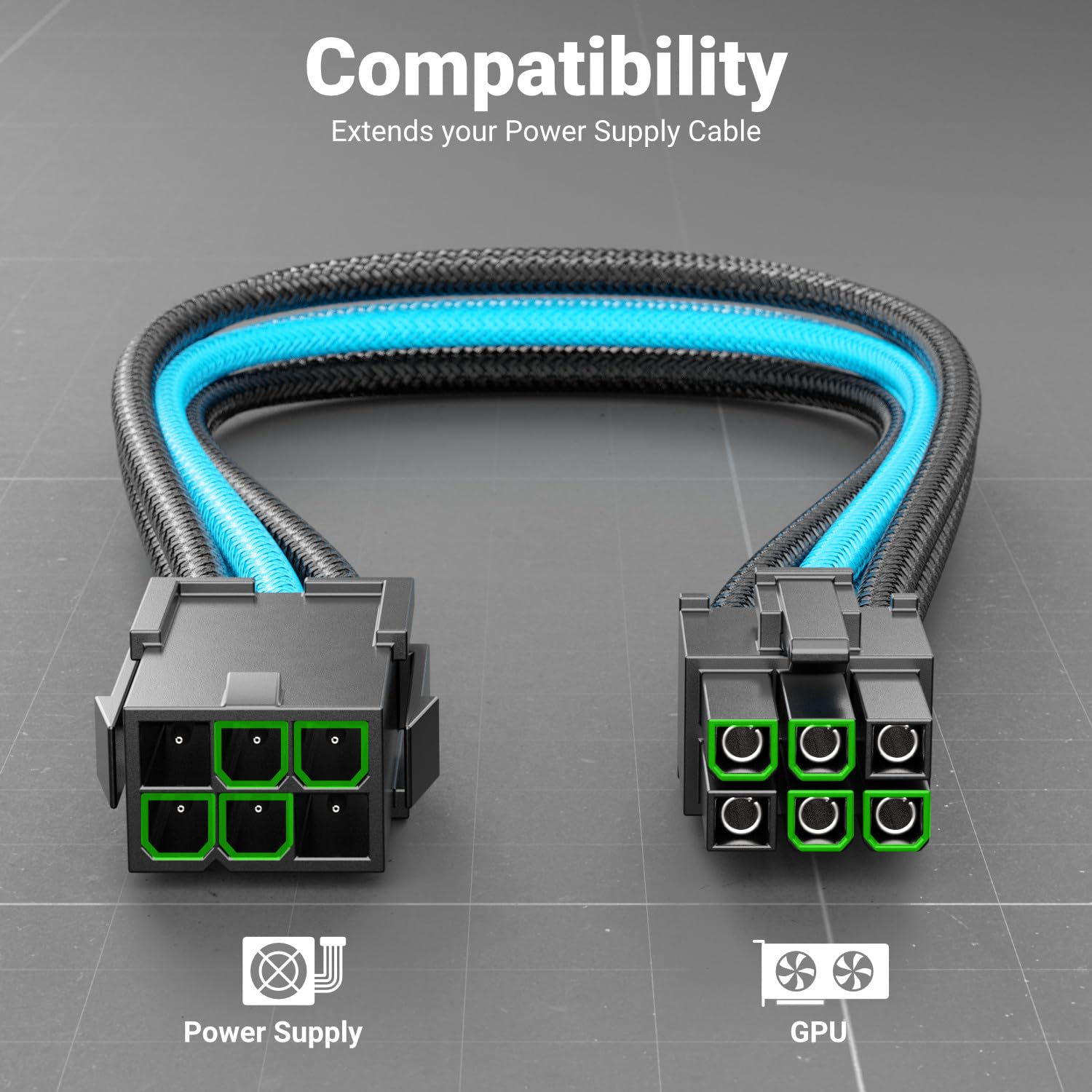 Rallonge Câble D'alimentation Carte Mère - Lot De 2, 2 Broches, 24 AWG, 30 Cm - Pour PC Gamer Et Bureautique