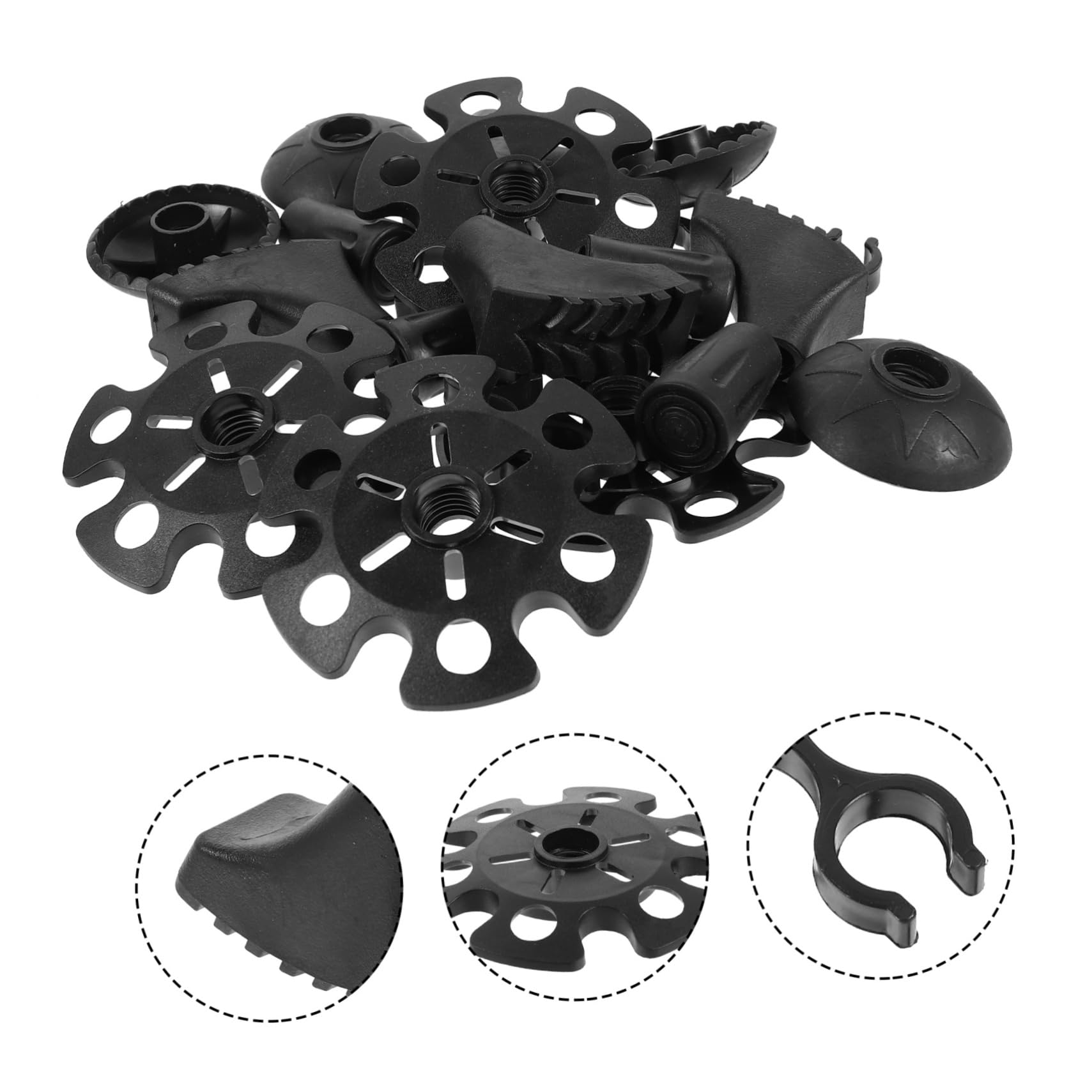 Yardwe Accesorios para Bastones De Trekking Bastones De Trekking Accesorios para Senderismo Cesta para Bastones De Trekking Protector De Puntas para Bastones Almohadilla para Caminar