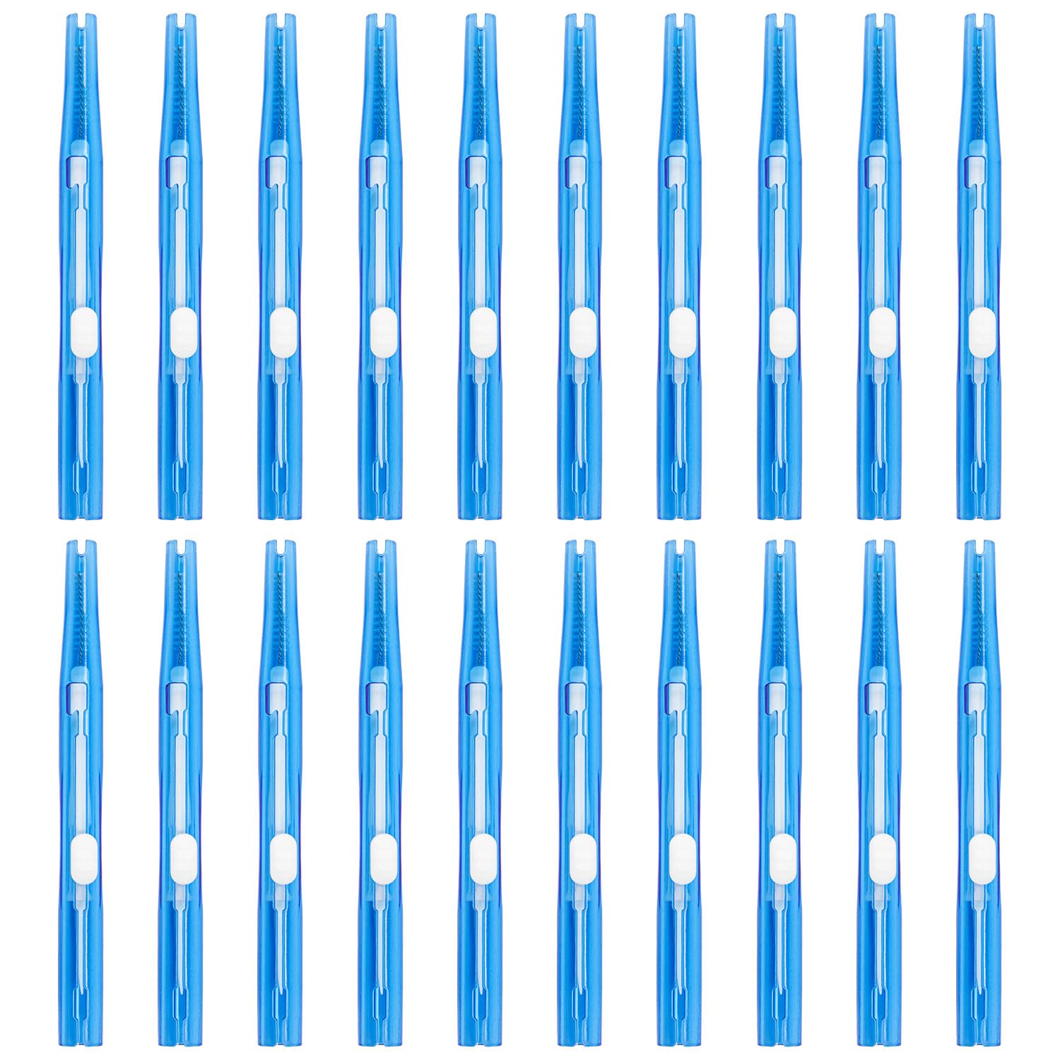 Phone Cleaning Kit, 20 Pcs Charging Port Cleaning Brush, Phone Port Cleaning Kit with Anti-Clogging Bristles & Hook, Double-Sided Dust Remover Cleaner Tools for Mobile Phone Earbud Speaker (Blue)