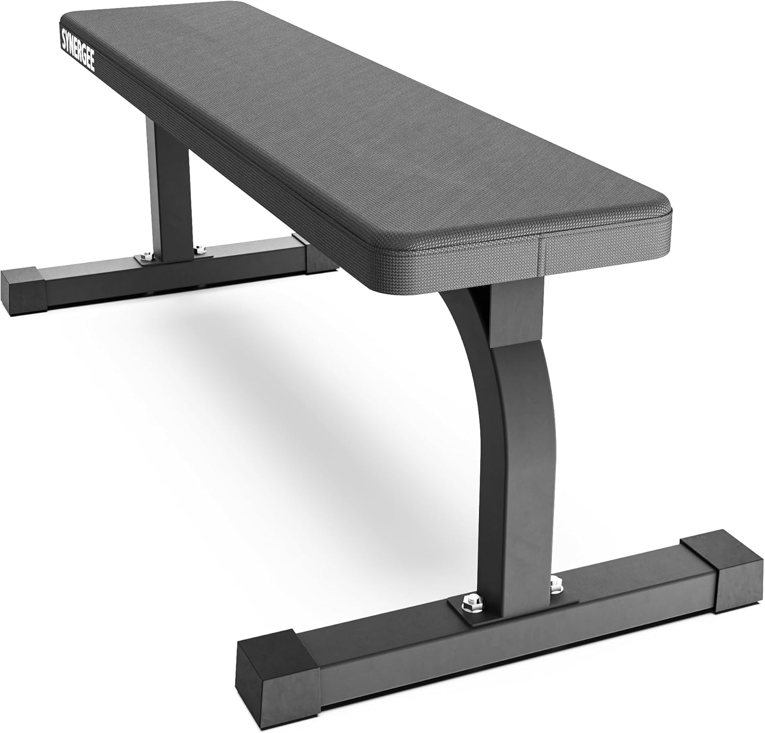Synergee Flat Bench Workout Bench –Perfect for Pressing Exercises – Weight Bench for Dumbbell & Barbell Press Workouts – Great for Commercial, Garage and Home Gym