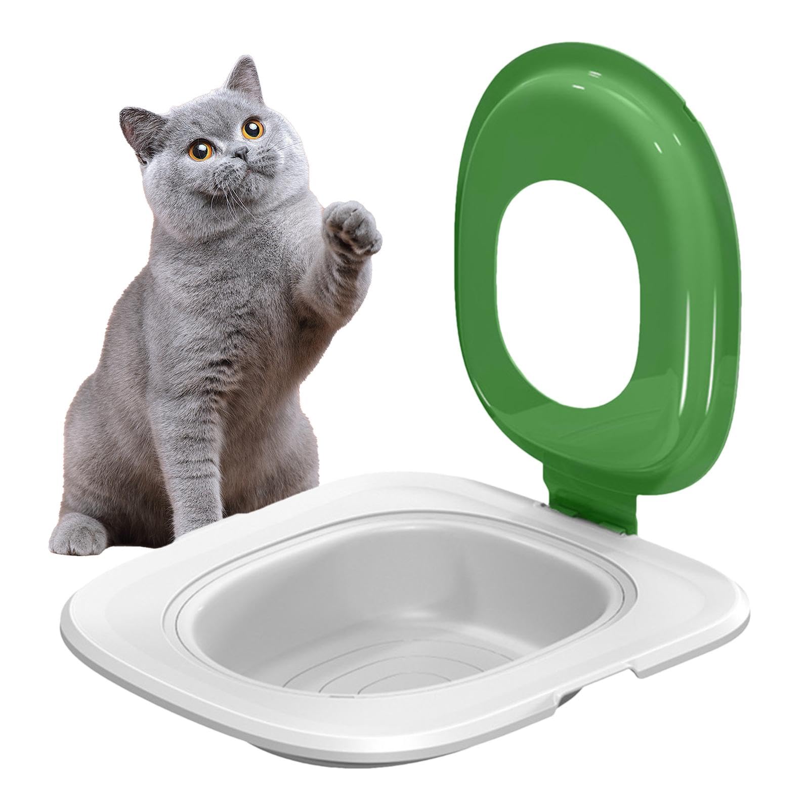Entrenamiento de inodoro para gatos, asiento de inodoro para gatos - Arenero portátil para gatos - Suministros higiénicos para mascotas, entrenador de orinal para mascotas, tren para gatos