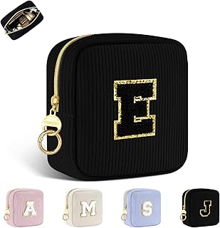 Pequeña bolsa de maquillaje con inicial, bols...