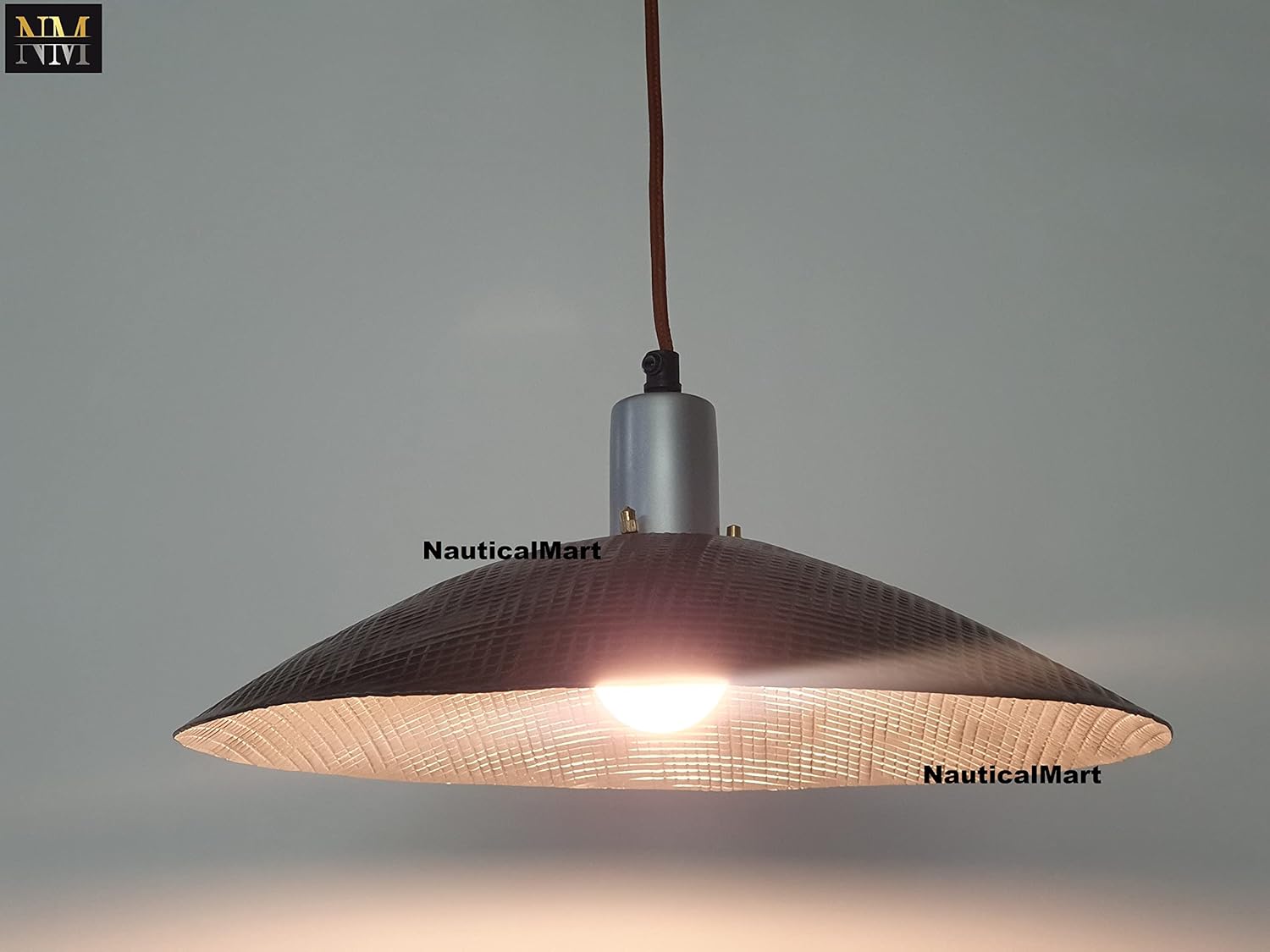 NauticalMart Hammered Brass Light Retro Pendant Light Design Vintage Brass Pendant Lighting for Kitchen Luxury Dining Room Shop Decoration Lamp (Rustic Chandelier Light)