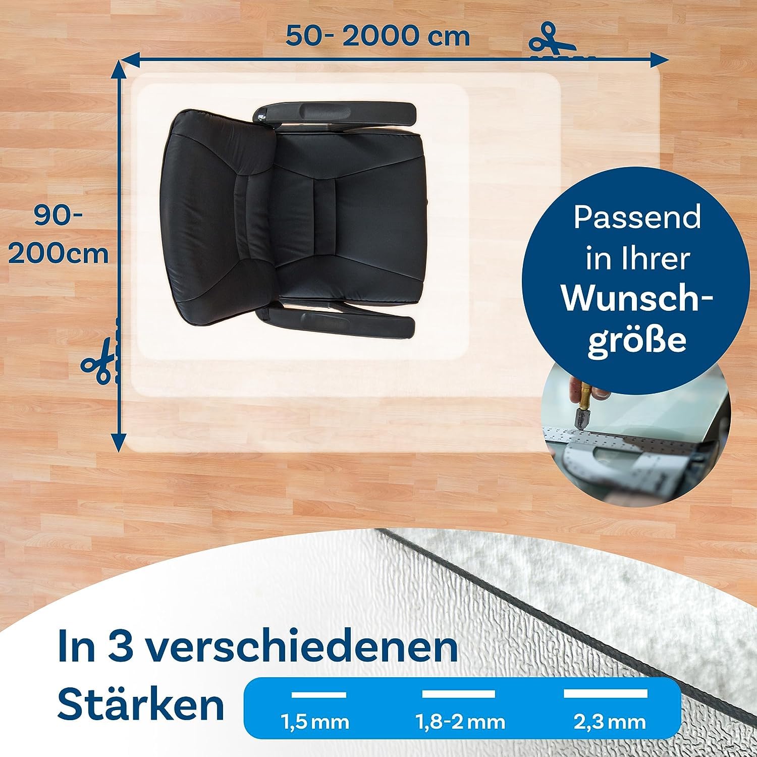 Floordirekt Vloerbeschermingsmat, krasbestendig, antislip, melkwit, vloermat, vloerbescherming, bureaustoelonderlegger, onderlegmat, beschermmat voor laminaat, parket en harde vloeren, 114 x 180 cm Floordirekt Vloerbeschermingsmat, krasbestendig, antislip, melkwit, vloermat, vloerbescherming, bureaustoelonderlegger, onderlegmat, beschermmat voor laminaat, parket en harde vloeren, 114 x 180 cm
