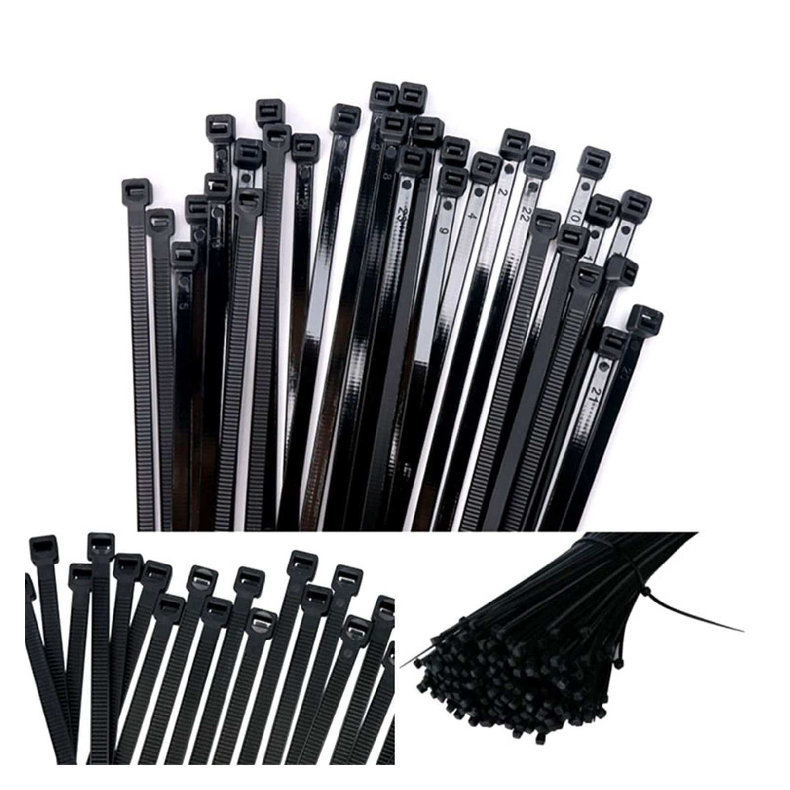 Bridas Para Cables De Nylon Negro, Autoblocantes, 80mm X 1.8mm, Para Organización De Cables, Electrónica Y Bricolaje, Resistentes Al Calor Resistente Y Duradero Bridas Pequeñas (600