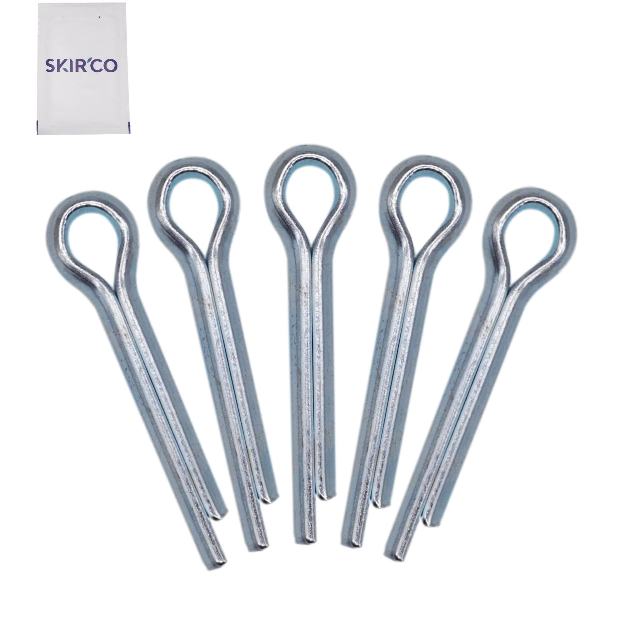 SKIR'CO (10 pcs) Zinc Plated Steel Cotter Pins 6.3 x 40 mm, Split Pins, DIN 94, Metal Cotter Pins - Image 2