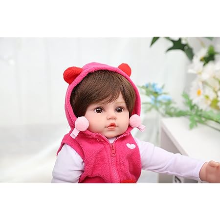 Ziyiui Pouces 50cm Poupee Poupon Realiste Bebe Reborn Fille En Silicone Souple Poupon Cheveux Longs Bebe Reborn Pas Cher Nouveau Ne Cadeau De Noel Amazon Fr Jeux Et Jouets