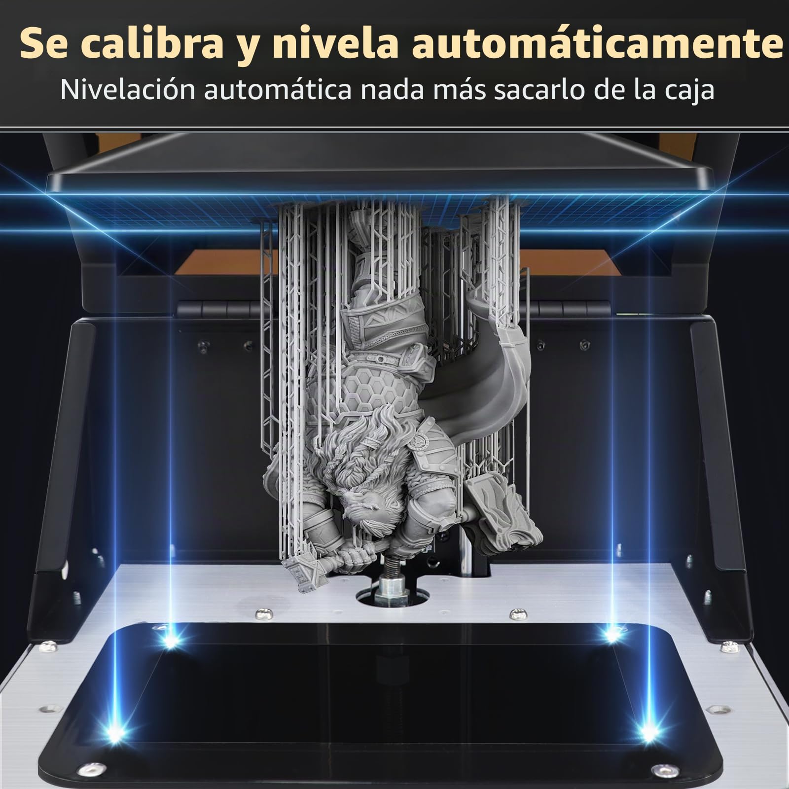 MALYAN Mini impresora 3D de resina S100 con pantalla de curado LCD 2K de 5.5 pulgadas, alta precisión, nivelación automática, tamaño de impresión 115 x 65 x 110 mm, apta para principiantes