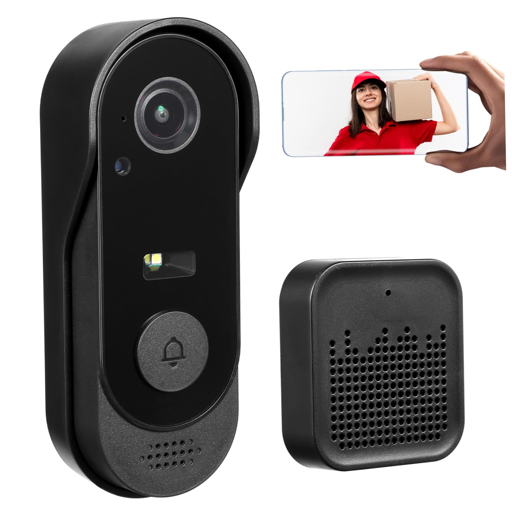 Sonnette sans fil intelligente avec alertes mobiles pour sécuriser l'accès de la maison