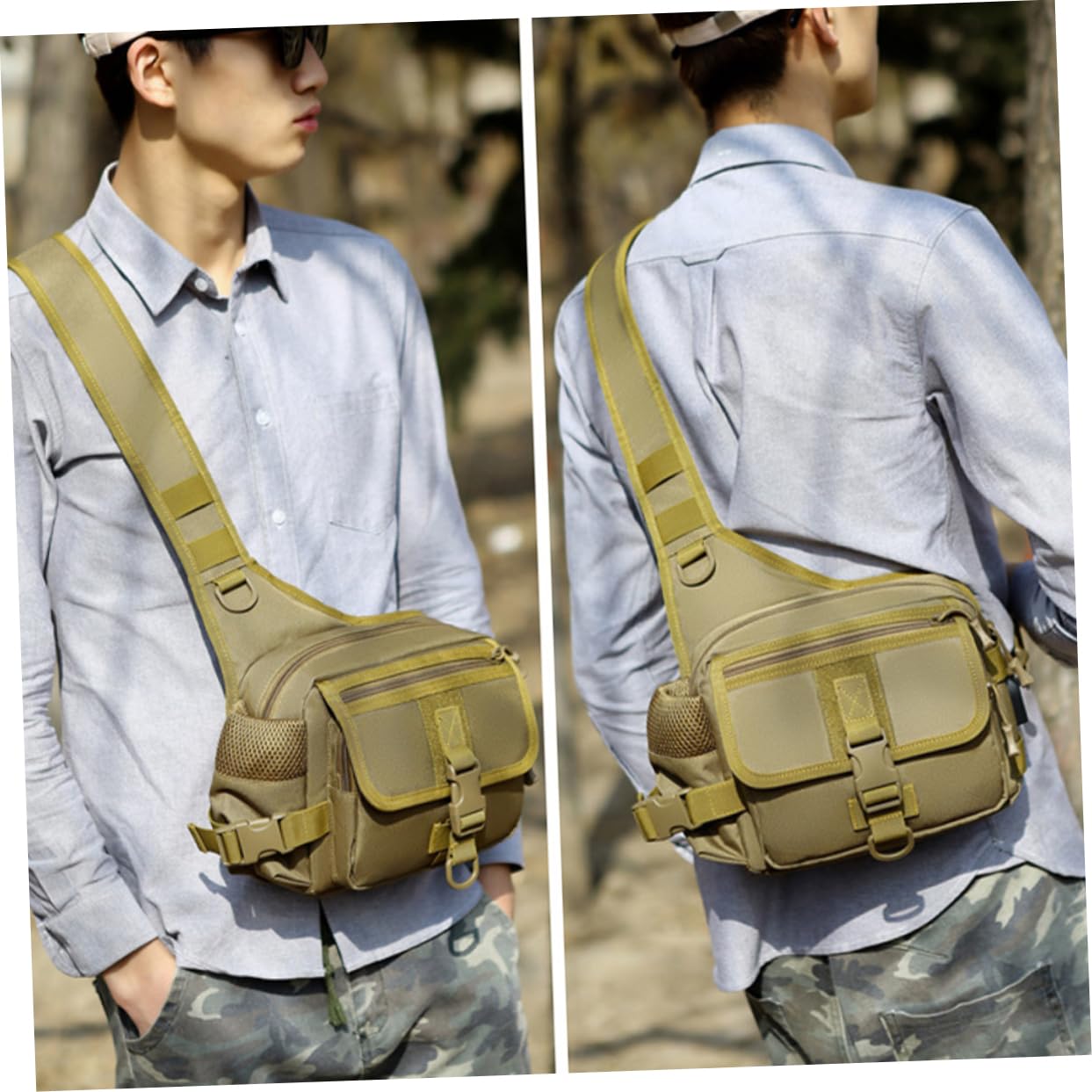 DECHOUS Borsa Tattica Portatile Borsa Tracolla Resistente All Usura Da Campeggio Cerniera Liscia e Resistente Adatta Per Escursionismo Outdoor e Attività Sportive