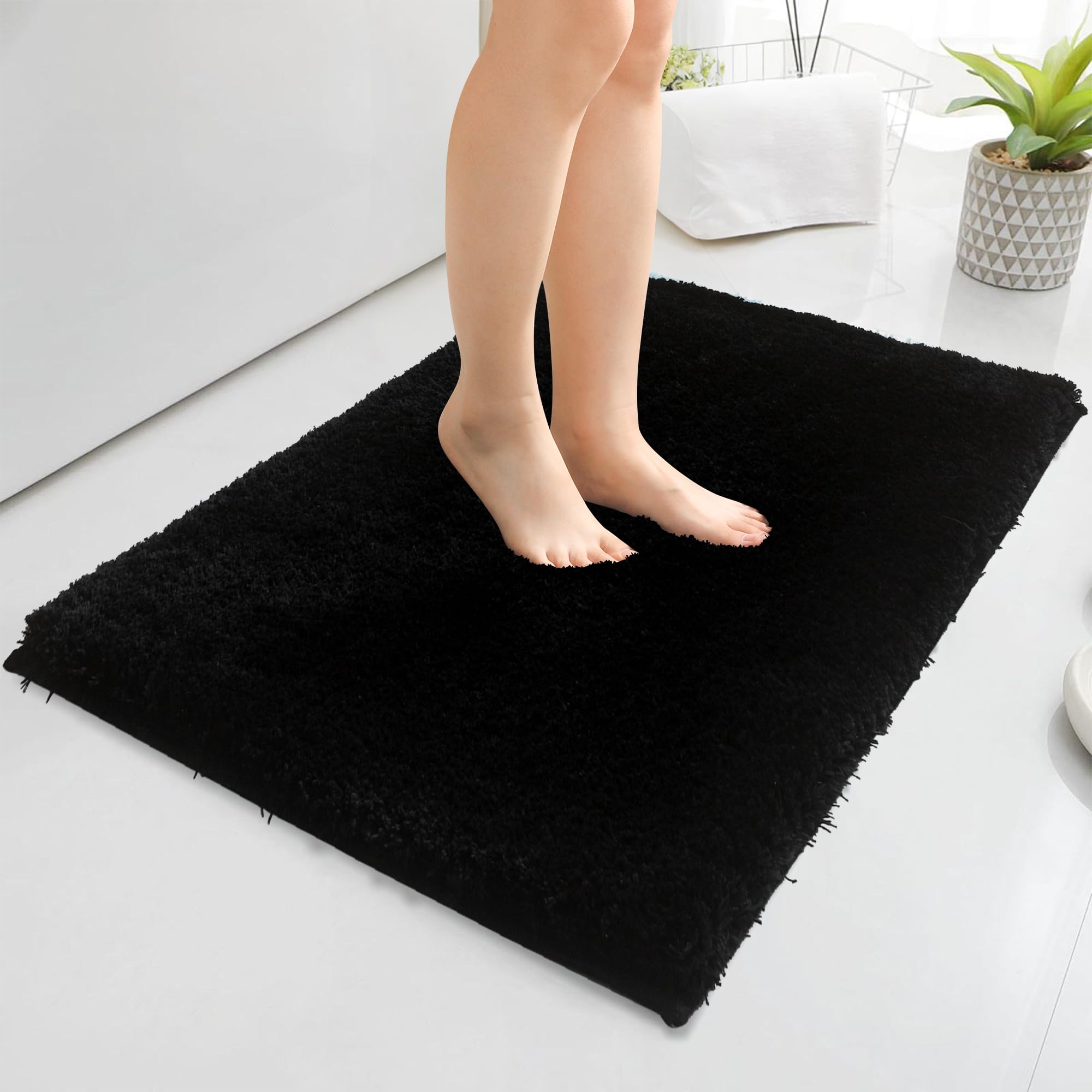Baahrnom Microfibre Bath Mat 60 x 120 cm, Non Slip Bathroom Mat
