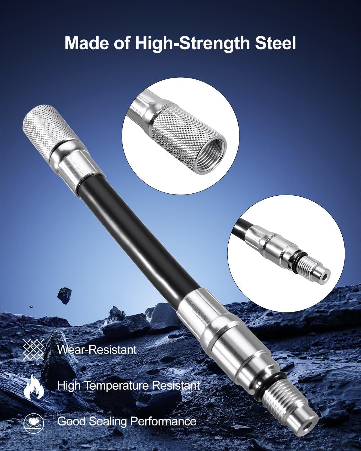 Compression Tester 12mm Adapter Fit for Ford 4.6L 5.4L 6.8L 3 Valve Engines 2008 and Later with 12mm Spark Plugs, Replace 5608