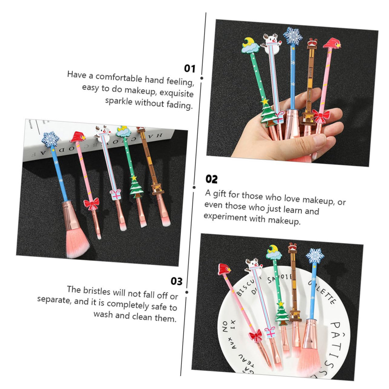 Healeved 15pièces Set De Pinceaux De Maquillage Kit De Brosse Pour Maquillage Confortable Avec De Outils De Pour Usage à