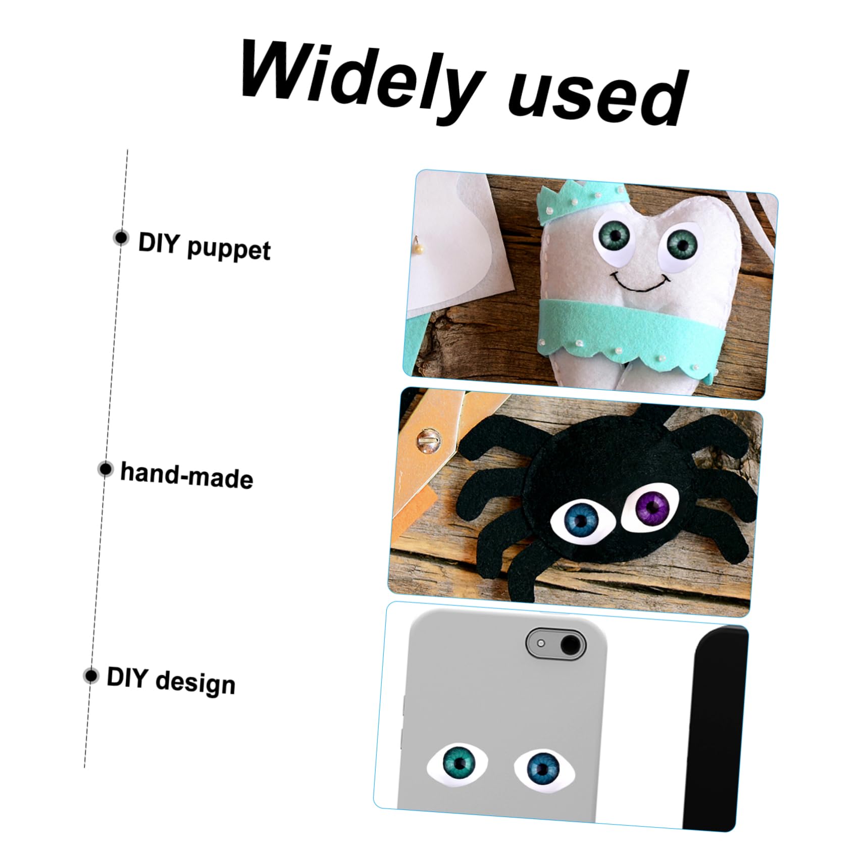 Housoutil Halloween Eyeball Models Round Simulation Eye for Toys Crafts and DIY Projects