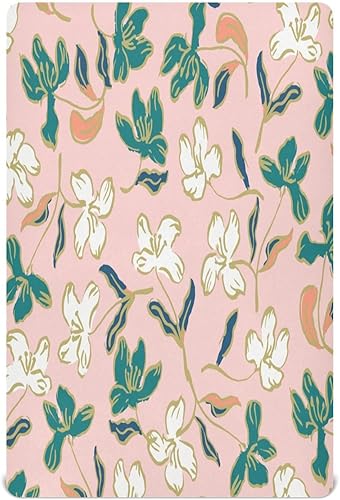 Kigai Fitted Crib Sheet for Boys & Girls Abstract Flowers Soft Breathable Unisex Baby Sheets for Standard Crib and Toddler Mattresses 39 x 27 in