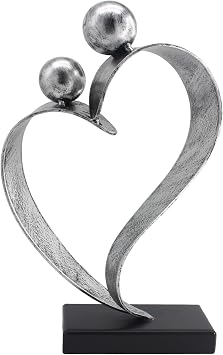 25th Wedding Anniversary Heart Gifts 25th Anniversary Love Gifts for Couple Wife Husband Iron Decorations Silver Wedding Gifts Silver