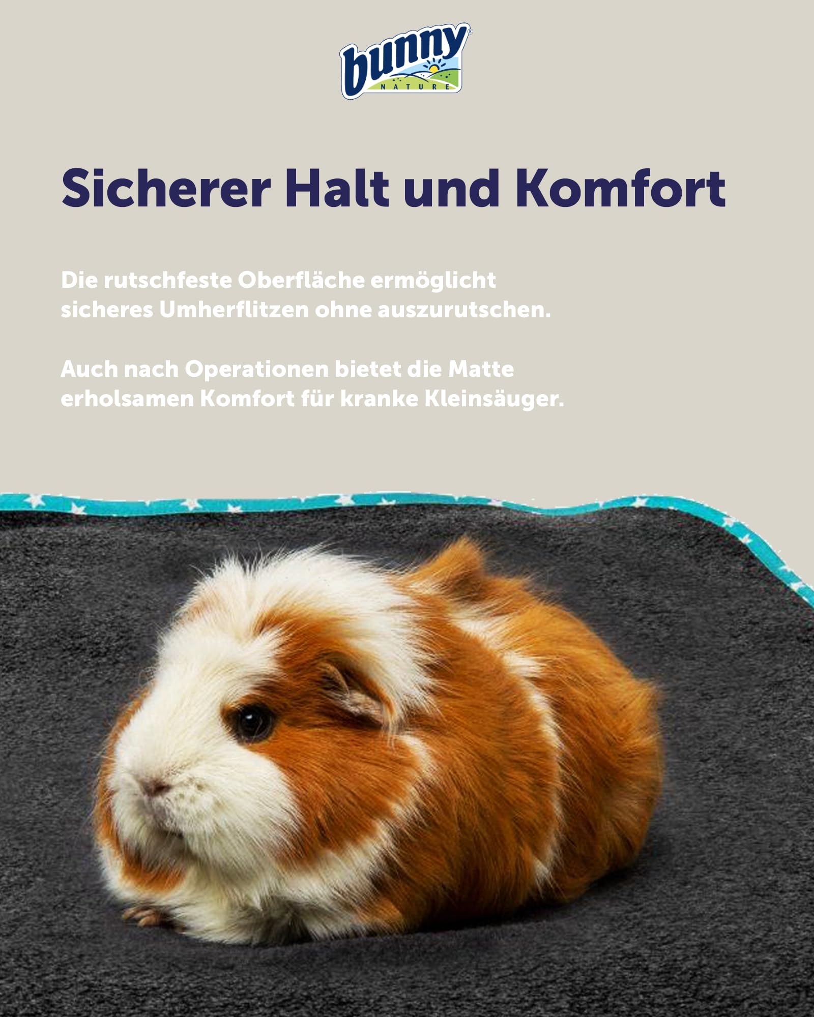 Bunny Nature Bedding Easy Türkis XL - Waschbare PIPI-Pads für Meerschweinchen, Kaninchen - Kleintier Decke - Weicher Fleece & Saugstarker Molton - Antiallergisch