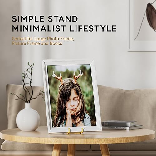 Miniatura 5 de Soportes de platos grandes de 10 pulgadas para exhibición, soporte de placa de metal + soporte de imagen para libros, platos, placas, marcos de