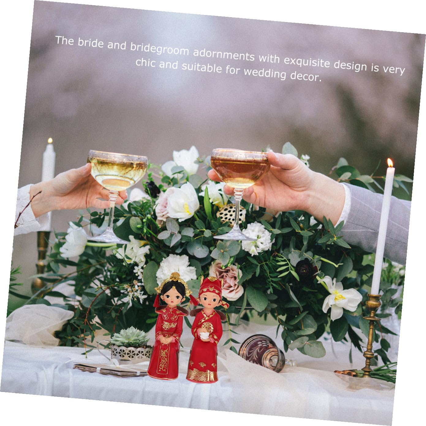 1juego Estatuillas De Novios para Decoración De Bodas Adornos De y Recién Figuras De para Pasteles y De