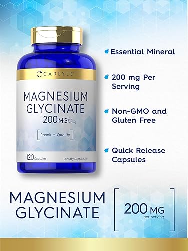 Miniatura 4 de Carlyle Glicinato de magnesio  200 mg  120 cápsulas  Suplemento sin OMG y sin gluten