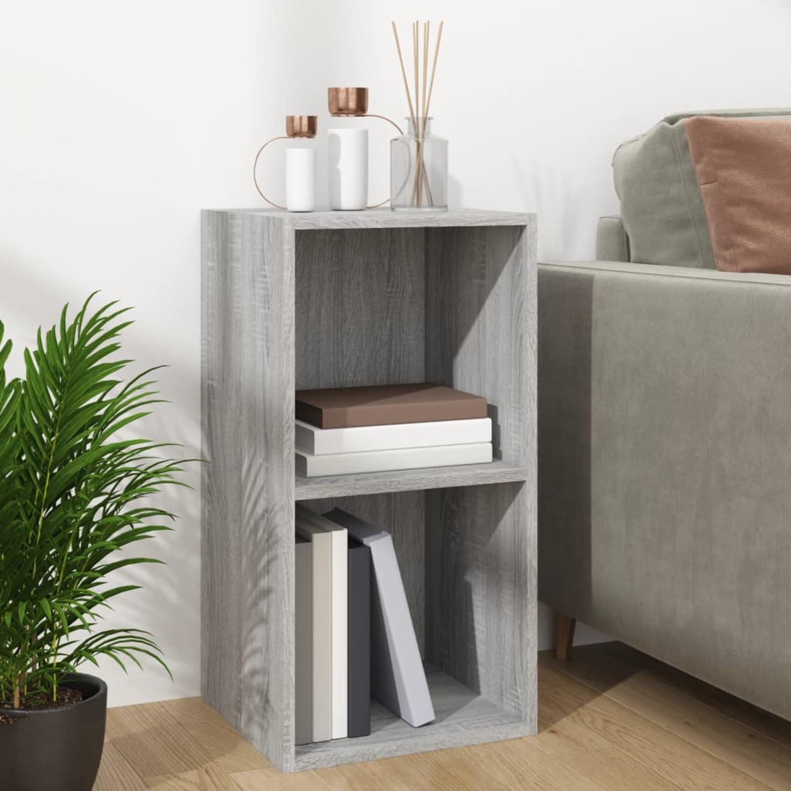 Rantry Contenitore Vinili Grigio Sonoma 71x34x36 cm Legno Multistrato, Cassapanche e Bauli per Esterni, Contenitore da Giardino, Porta Attrezzi da Giardino, Pouf da Esterno