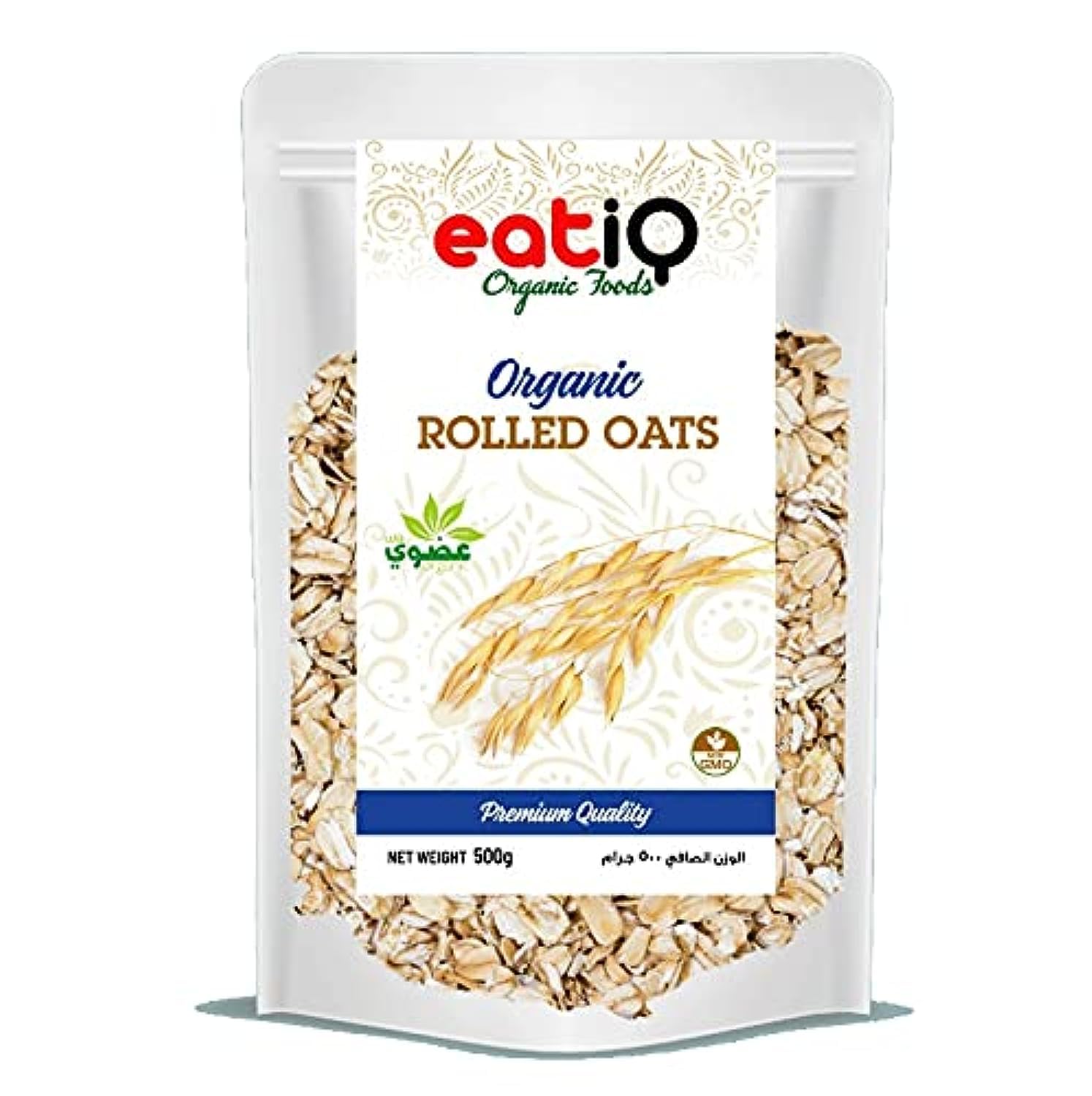 eatiQ Organic Foods - ORGANIC ROLLED OATS 500GM