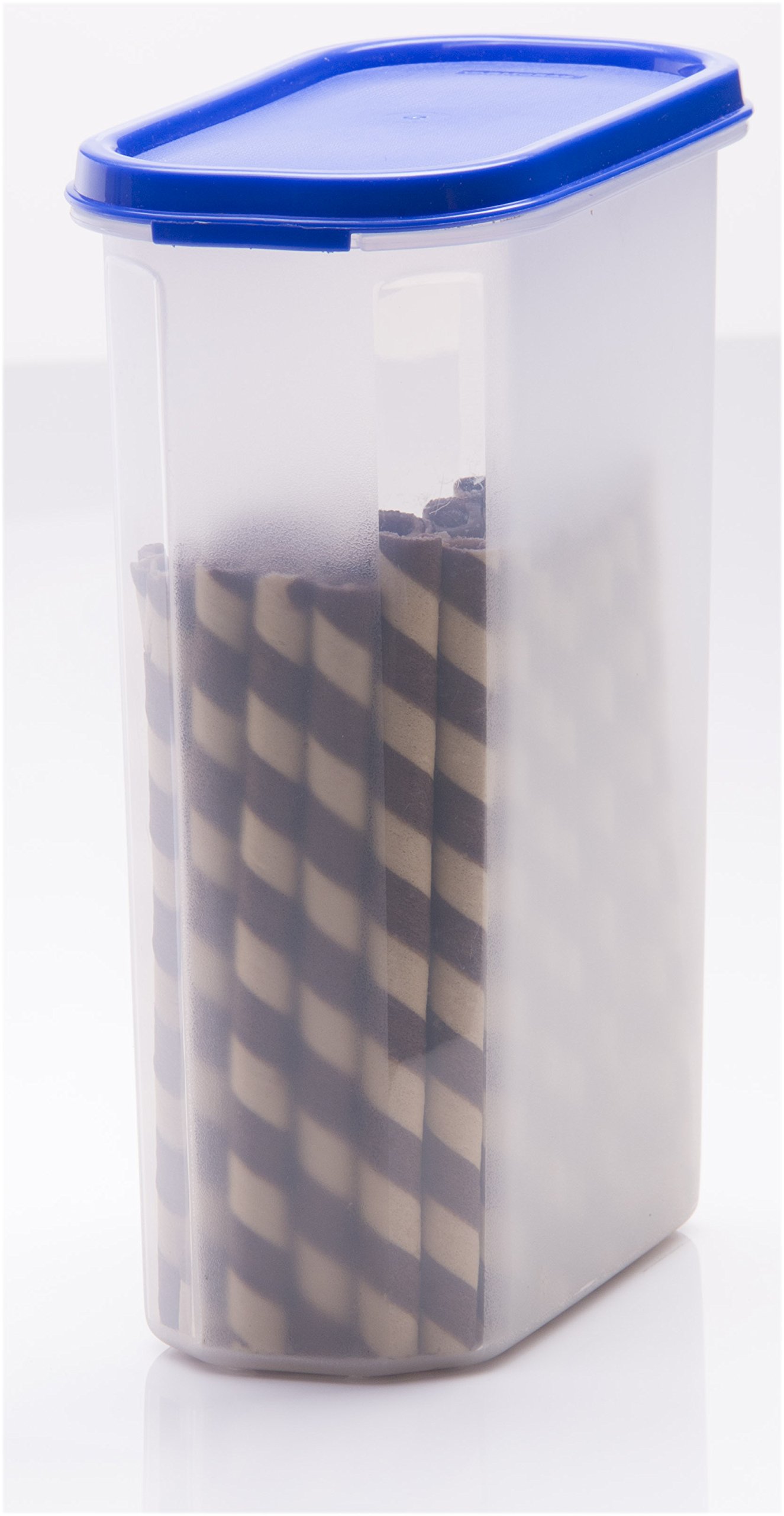 Varmora Magnum Oval Storage Containers | Organised Kitchen | Stackable | Durable | For Pulses, Rice, Dal, Atta, Flour, Cereals, Snacks 2400ml, Blue