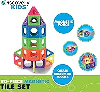 Vista 5 de Discovery Kids - Juego de bloques de construcción magnéticos (51 piezas)